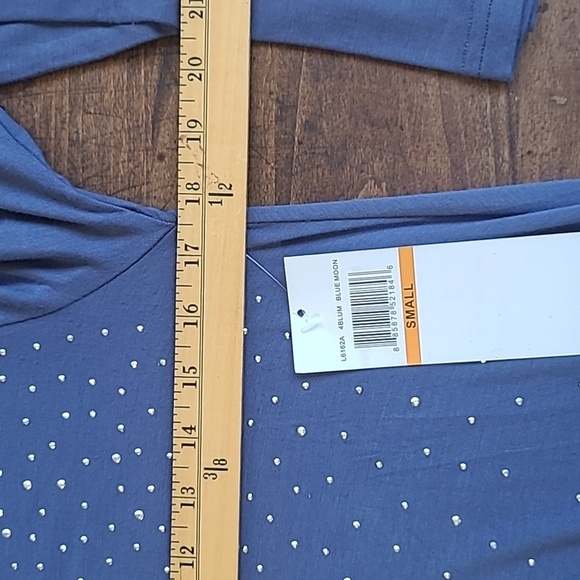 NWT Nina Leonard Dress Women's sz Small Blue Moon Long Sleeve A-Line Dress - Picture 6 of 7